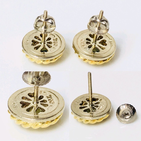 David Yurman Solid 18k Gold Classic Cable Earrings - Picture 5 of 7